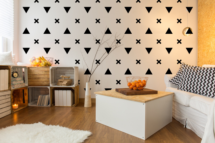 Triangle Wall Decal, Urban Wall Decor, Triangle Decals, Modern Wall Decor