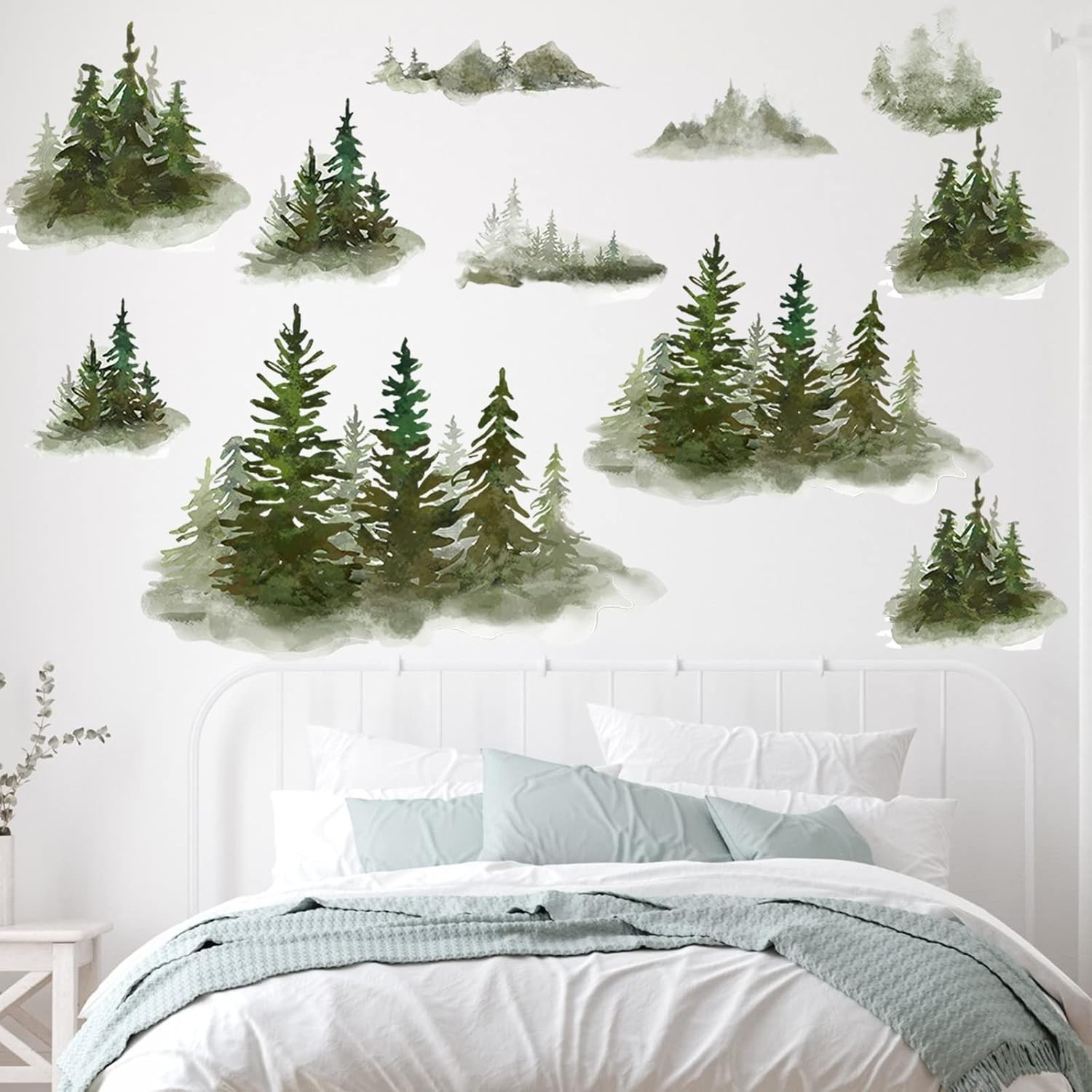 Peel and Stick Waterproof Pine Tree Wall Stickers for Charming Children’s Decor