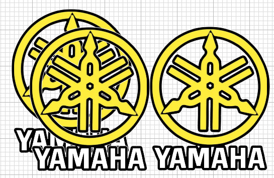 Yamaha Custom 3 PC HQ Water Resistant Sticker Set
