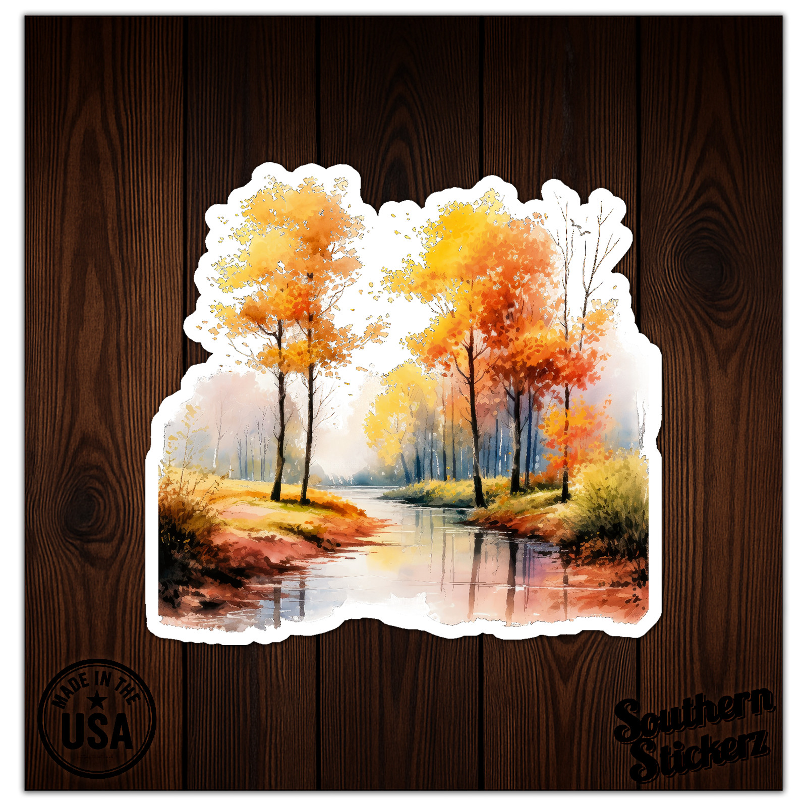 Forest River Landscape – Vinyl Decal Sticker – Car Window Laptop – ebn11955