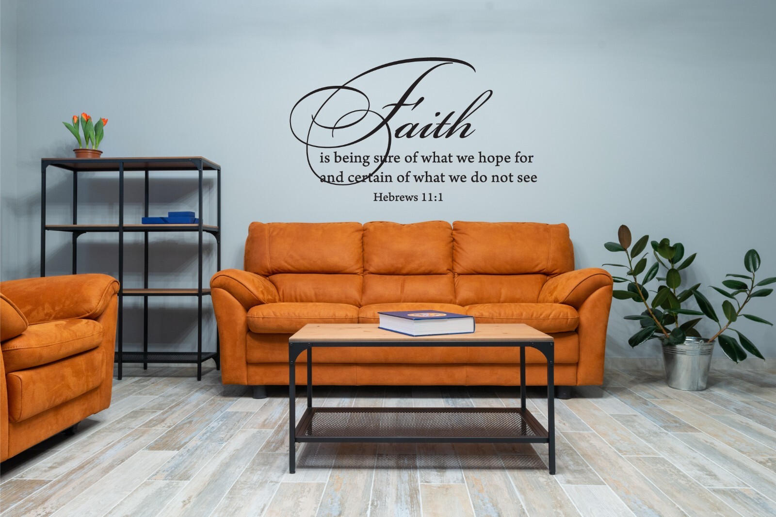 Hebrews 11:1 Faith Wall Decal Inspirational Bible Verse Vinyl Sticker for Home