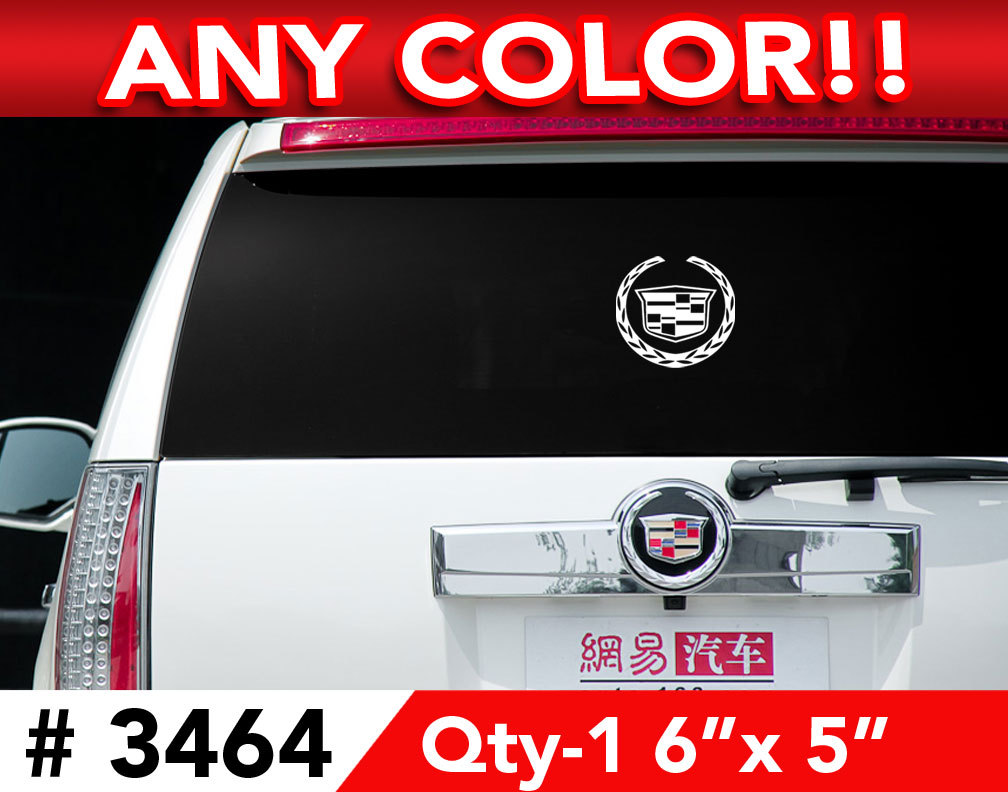 CADILLAC ESCALADE CTS STS DTS DECAL STICKER 6" x 5" Any 1 color