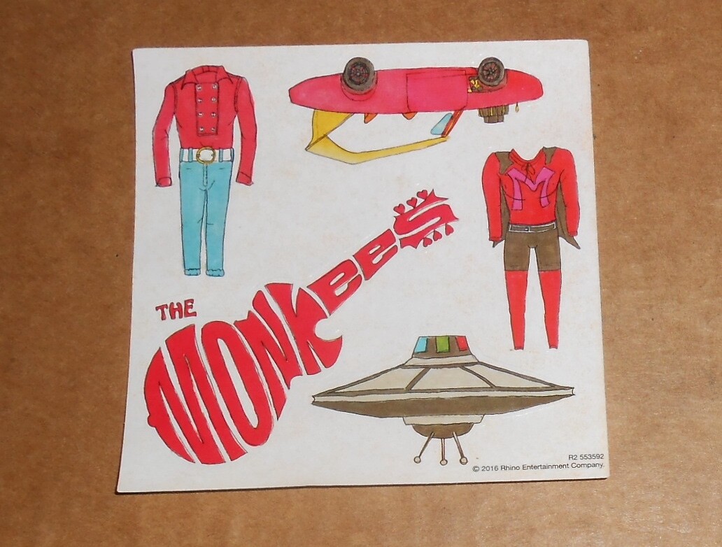 The Monkeys Sticker Sheet Original 2016 Promo 4×4