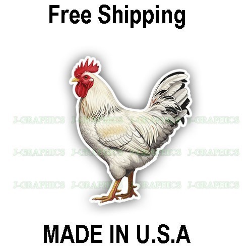 Delaware Rooster Vinyl Decal Sticker B