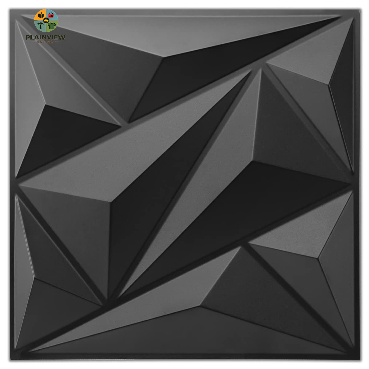 33 Pack 3D Wall Panel Diamond for Interior Wall Décor, PVC Flower Textured Wall