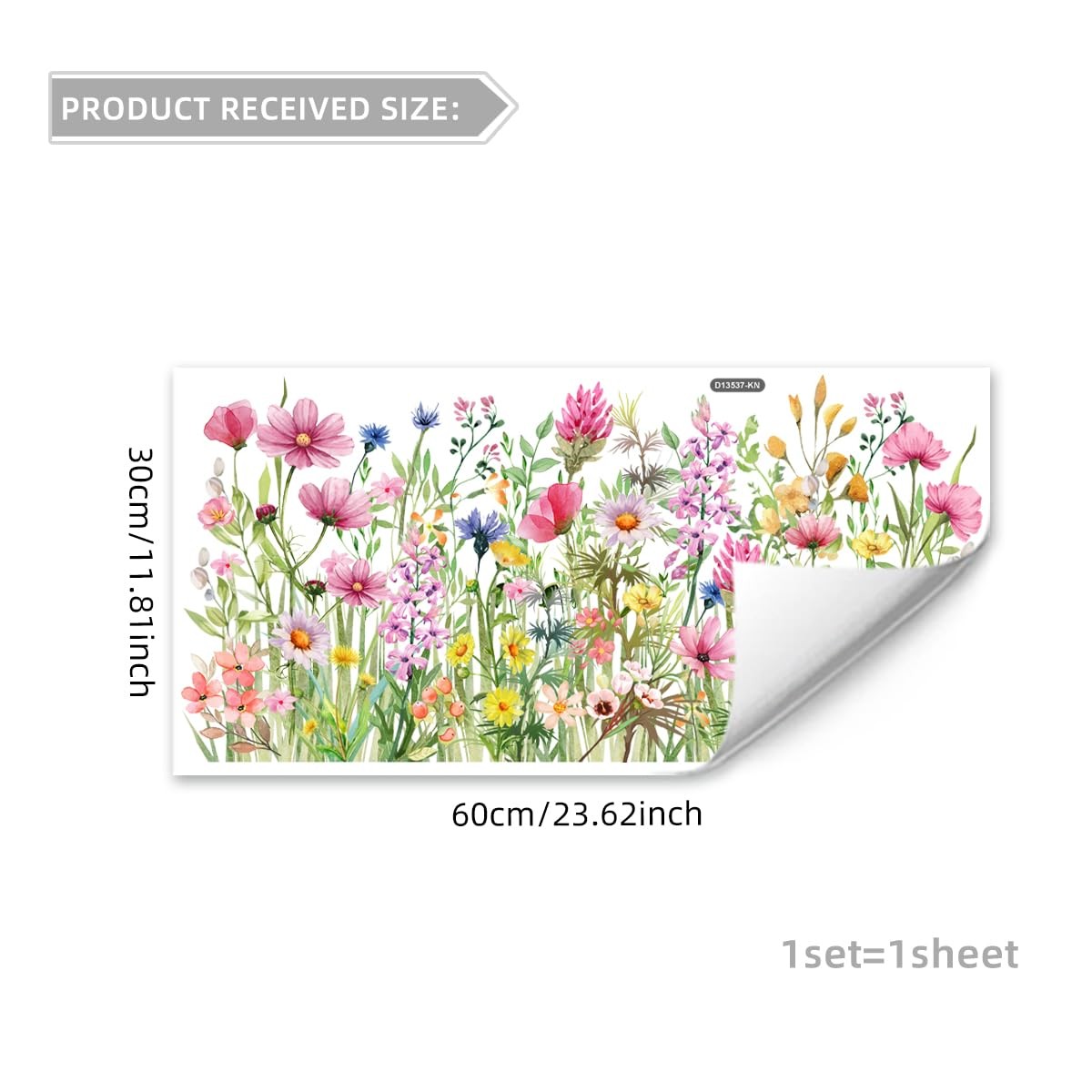 Colorful Wildflower Double-Sided Visual Window Stickers – Spring Summer Botan…