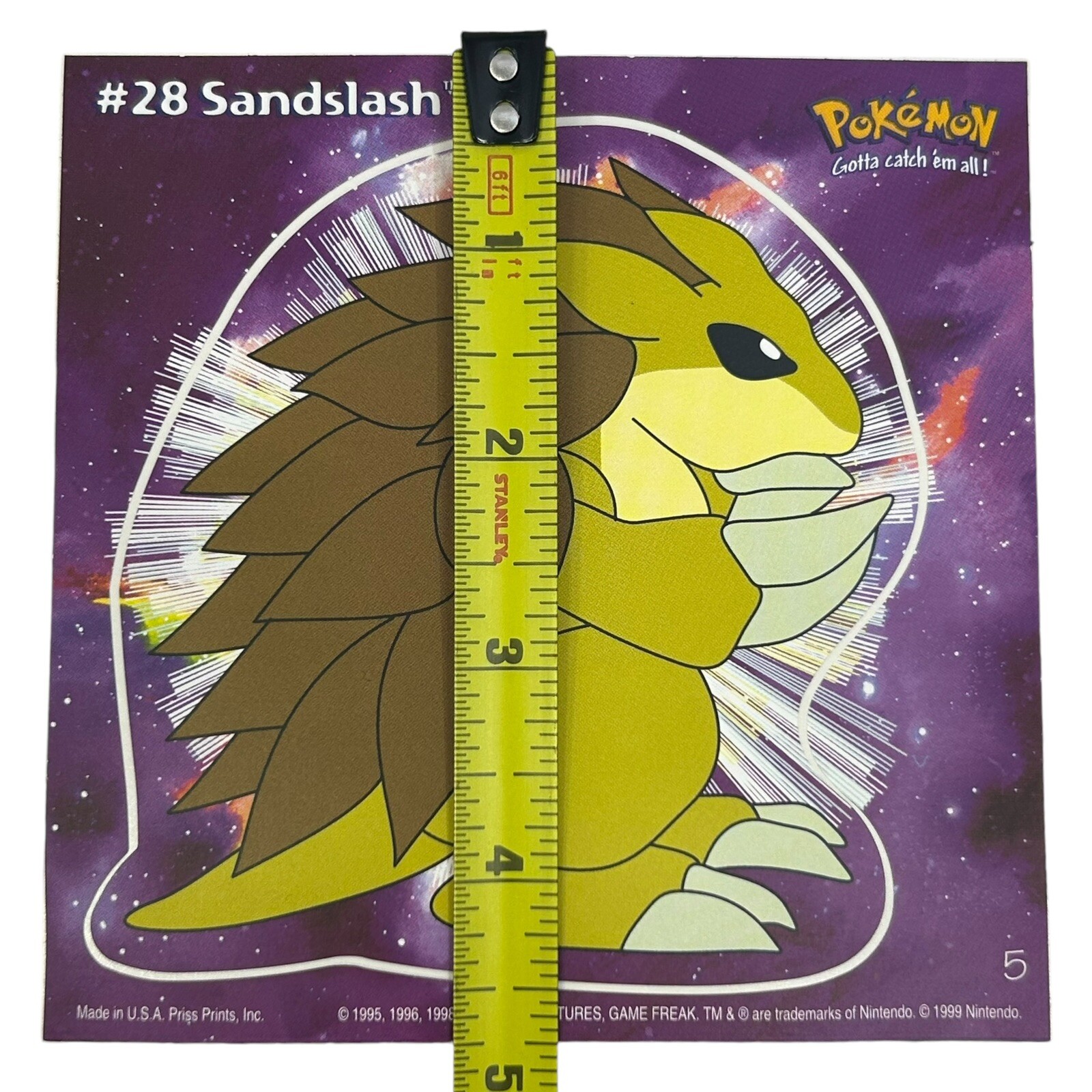 Pokemon Collect ’em Stick-Ups Sandslash #28 Large 4” Sticker Priss Prints