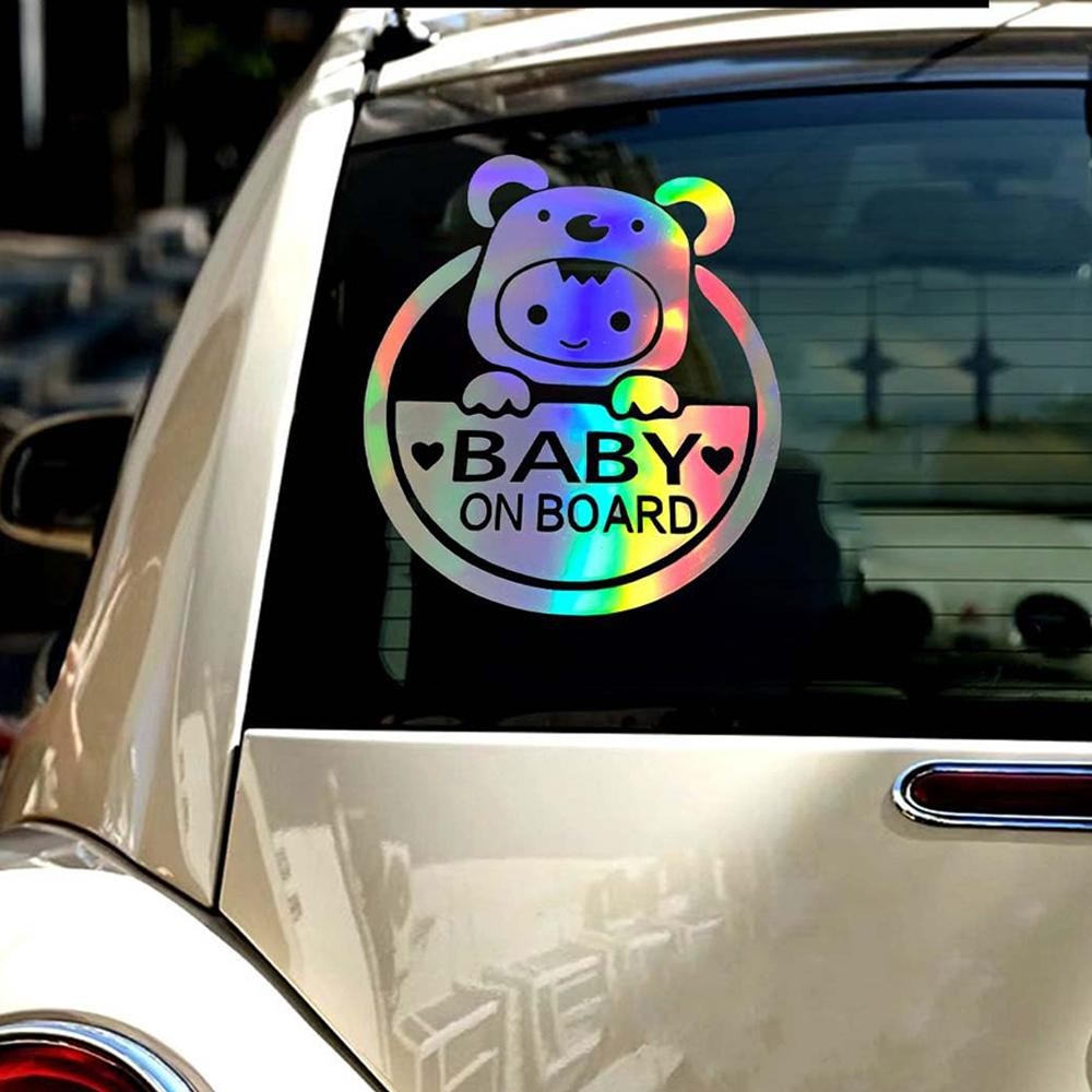 BABY ON BOARD CAR STICKER PVC DURABLE BABY ON BOARD CAR WARNING