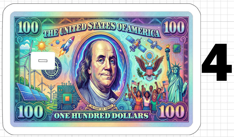 Art 100 Dollar Bill Gift Credit Debit ATM Card Skin Sticker Cutesy Gangster USA