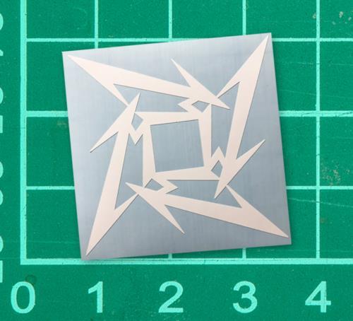 Metallica Logo Sticker Decal white diecut