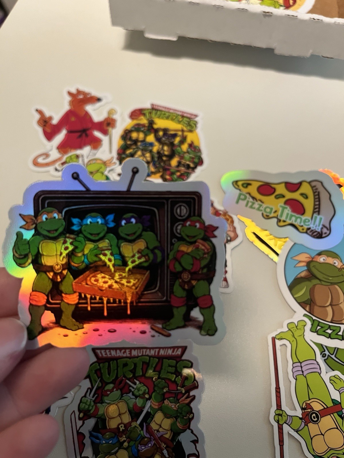 Teenage Mutant Ninja Turtles Mystery Sticker Pack Pizza Box + Coloring Book
