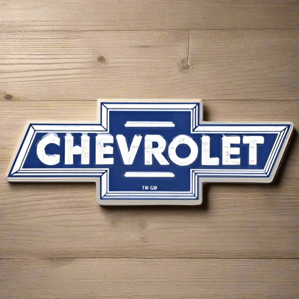 Chevrolet Logo Embossed Metal Magnet (4" x 1.5")