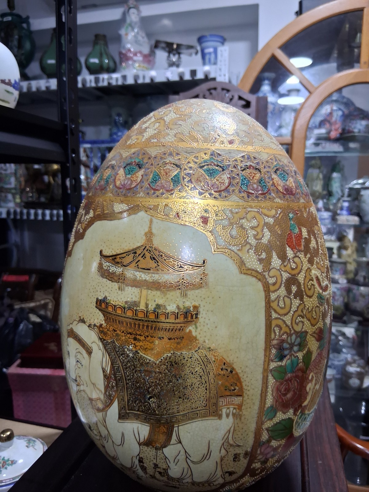 Home decoration, Ceramic decorative egg, size:H12.5 ×W8 inch