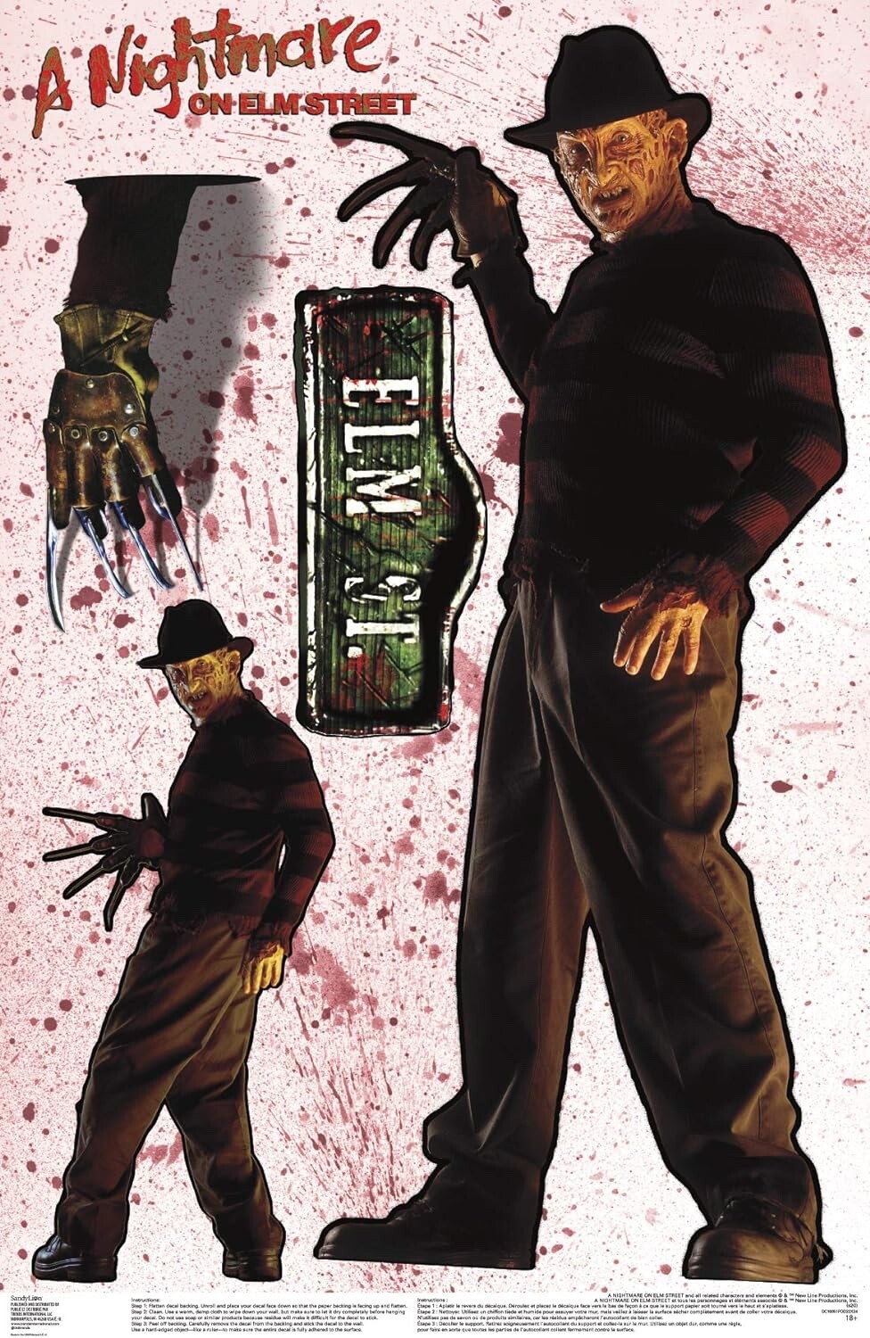 Trends International Full Color Wall Decal A Nightmare on Elm Street – Large
