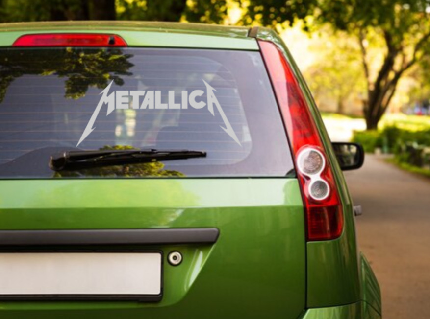 Metallica Vinyl Logo Sticker Decal Heavy Metal Band Car Bumper Megadeth Slayer
