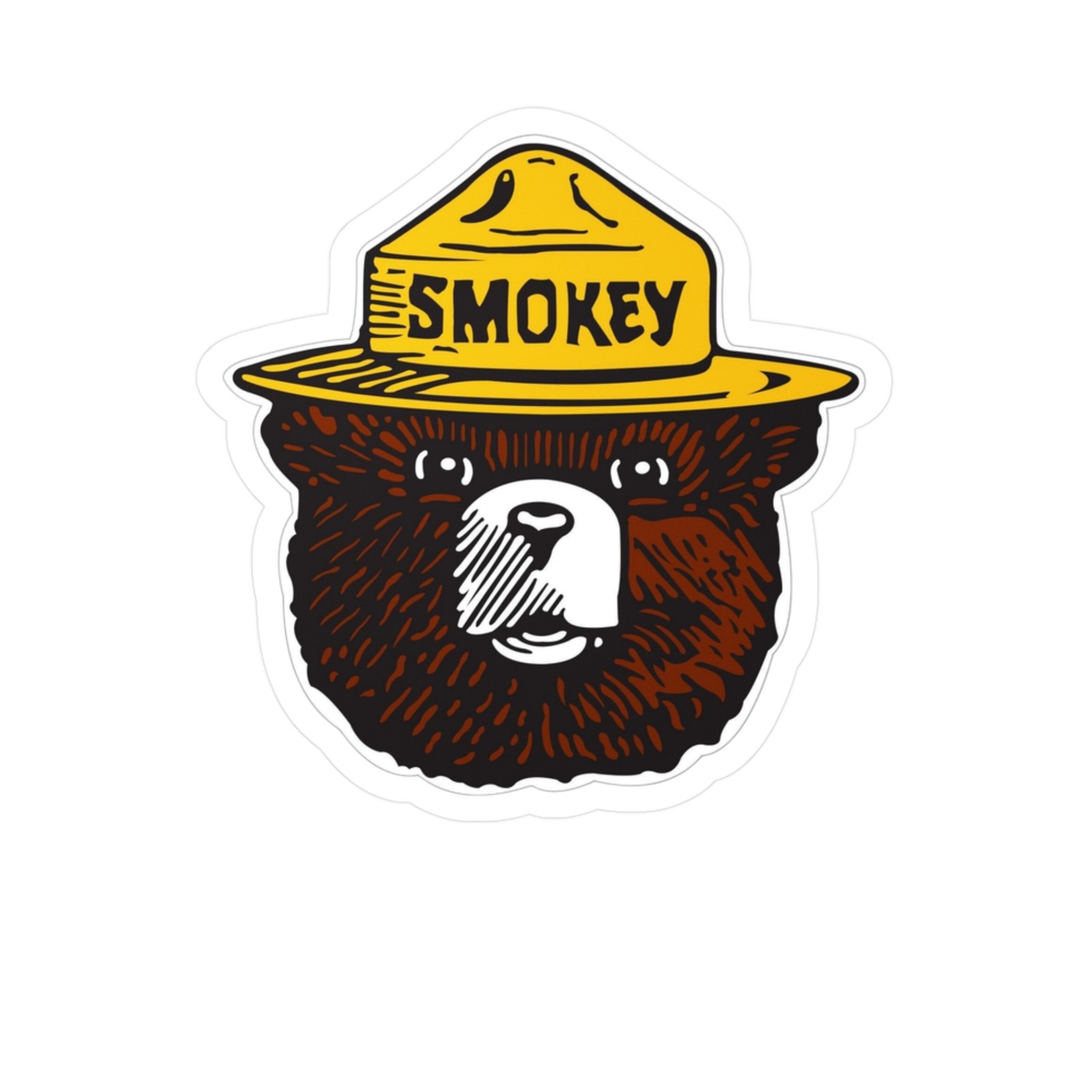 Smokey Bear Decals, Vinyl Stickers for Laptop, Car, Water Bottle, Outdoor
