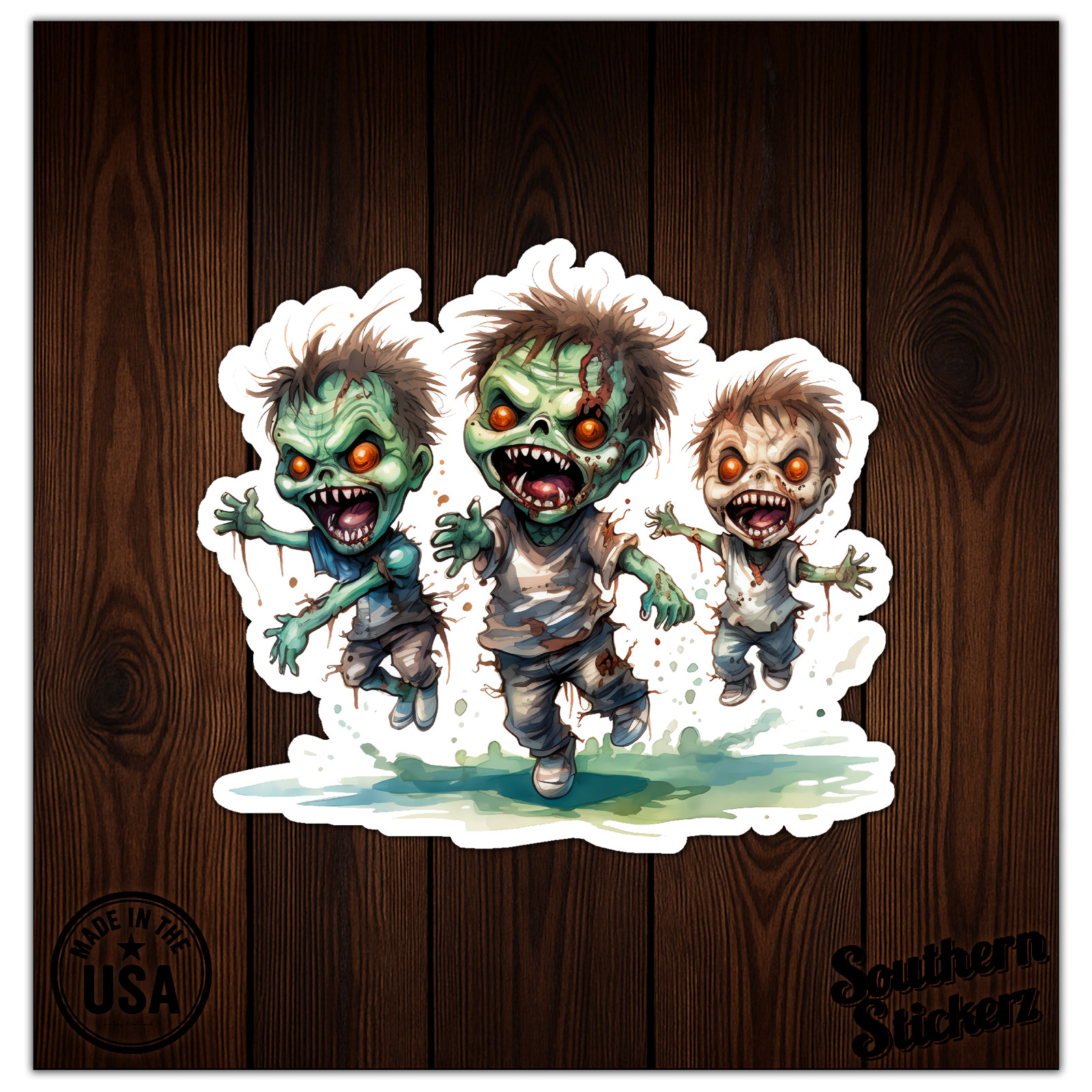 Zombie Monster Kids – Vinyl Decal Sticker – Car Window Laptop – ebn9233
