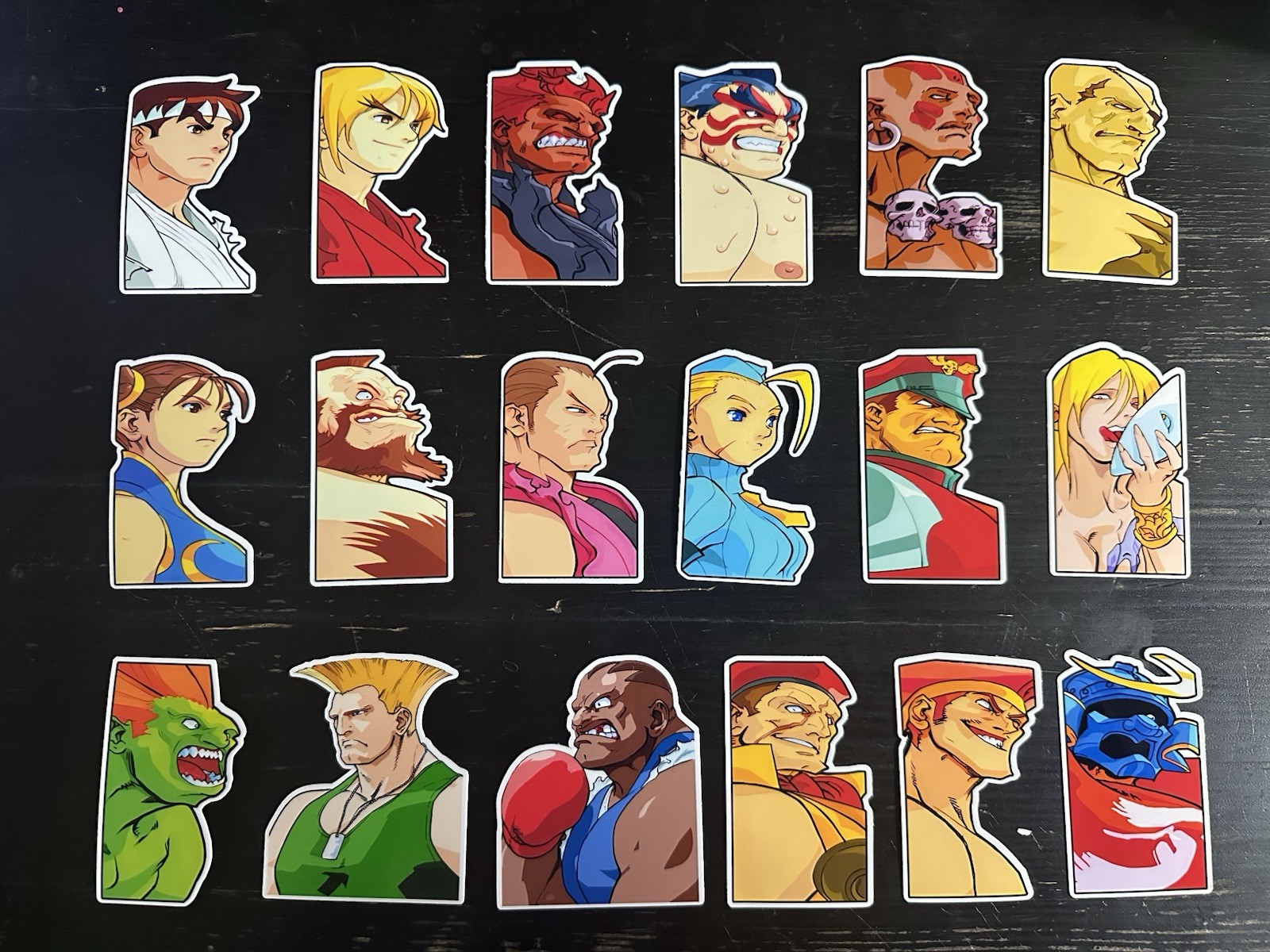 Street Fighter Alpha Full Roster Vinyl stickers Waterproof Weather Resistant