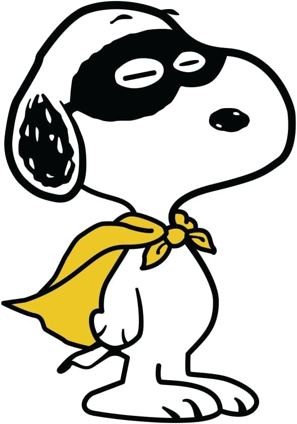 Snoopy Superhero Sticker Decal Laptop Wall Mirror Cup Tumblr Locker Bin