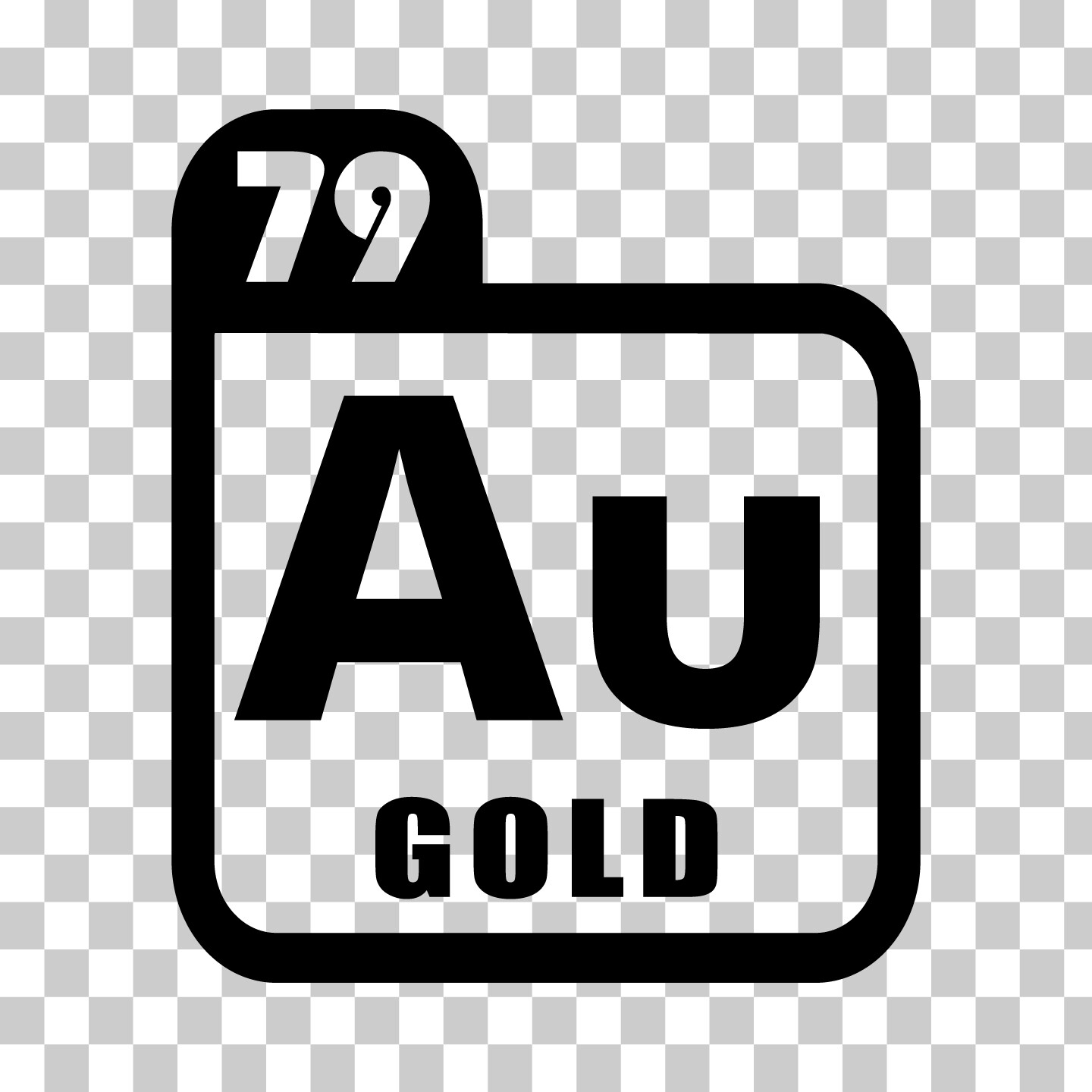 Gold Periodic Table Symbol Au Vinyl Sticker Decal Science Metal Car Window Gift