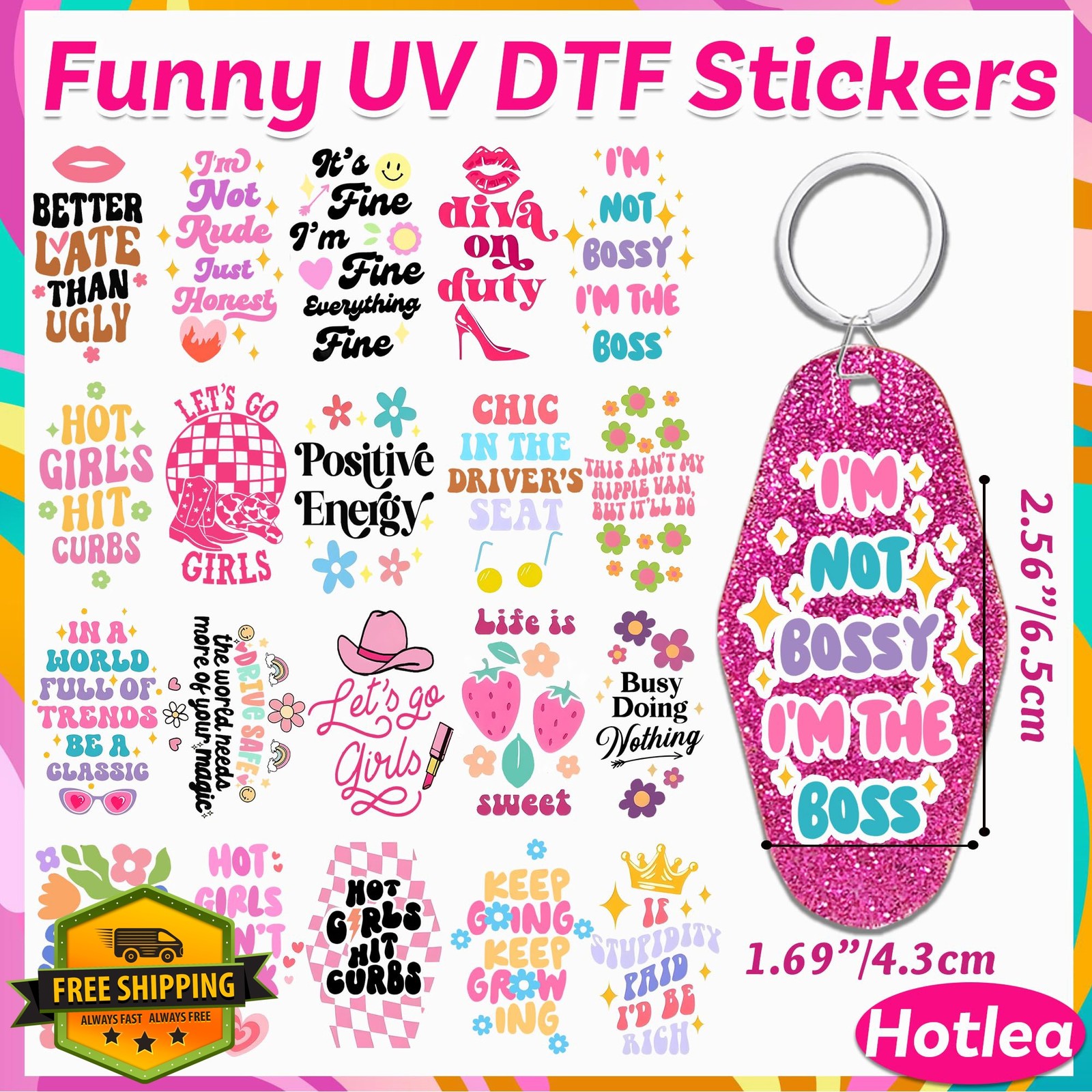 Hotlea UV DTF Stickers Girl Power