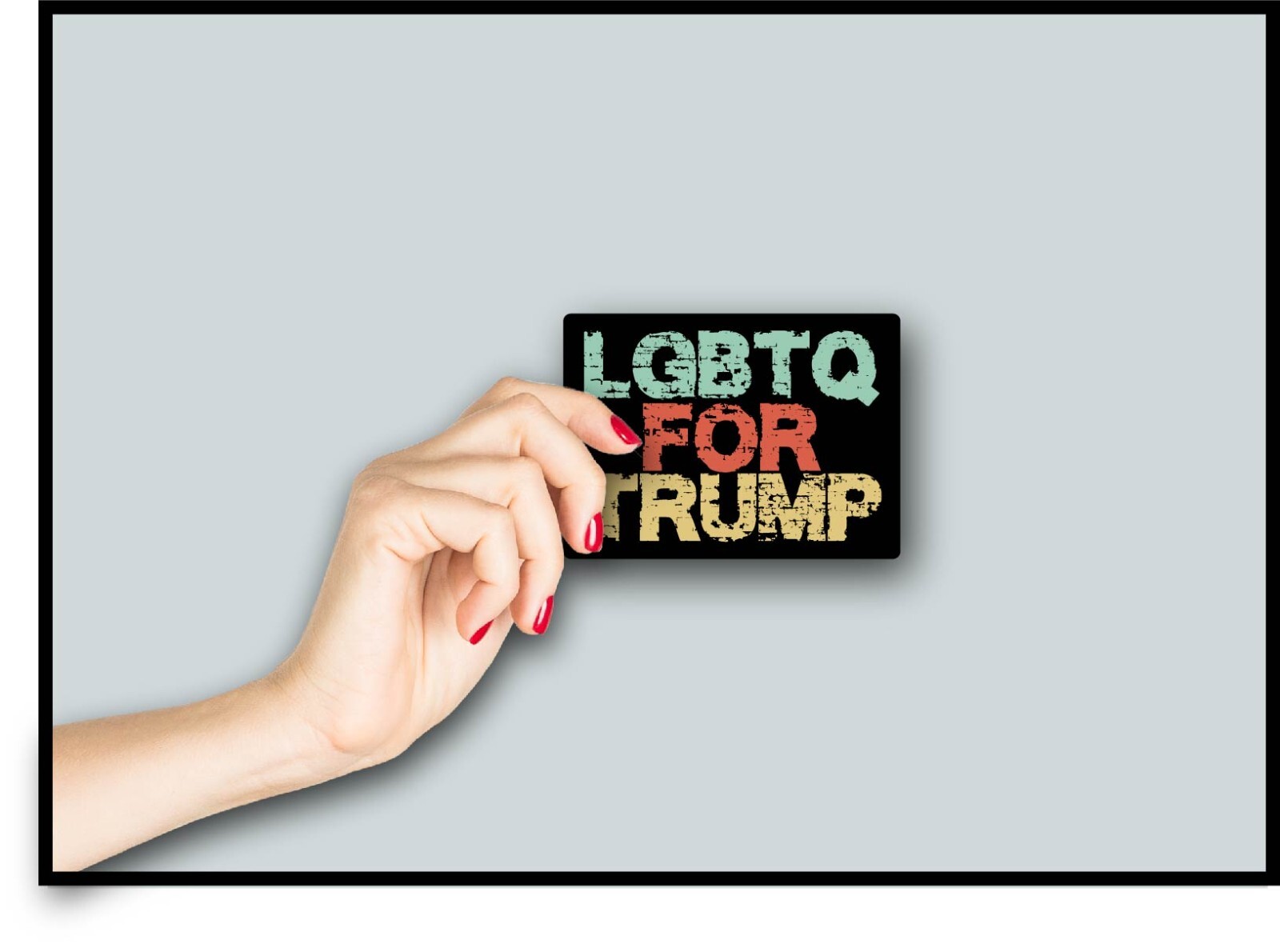 LGBTQ For Trump Decal Sticker Vance MAGA 2024 Vote Pride Ally Retro Make Great