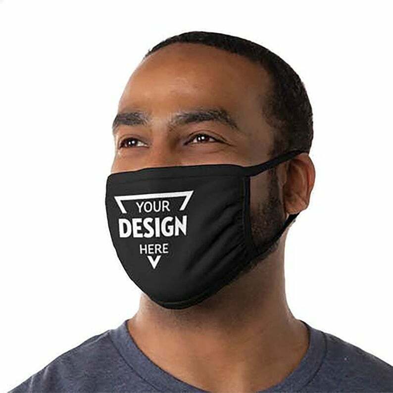 Custom Face Mask for Men and Women 2-ply Unisex Face Mask One Size Made in USA