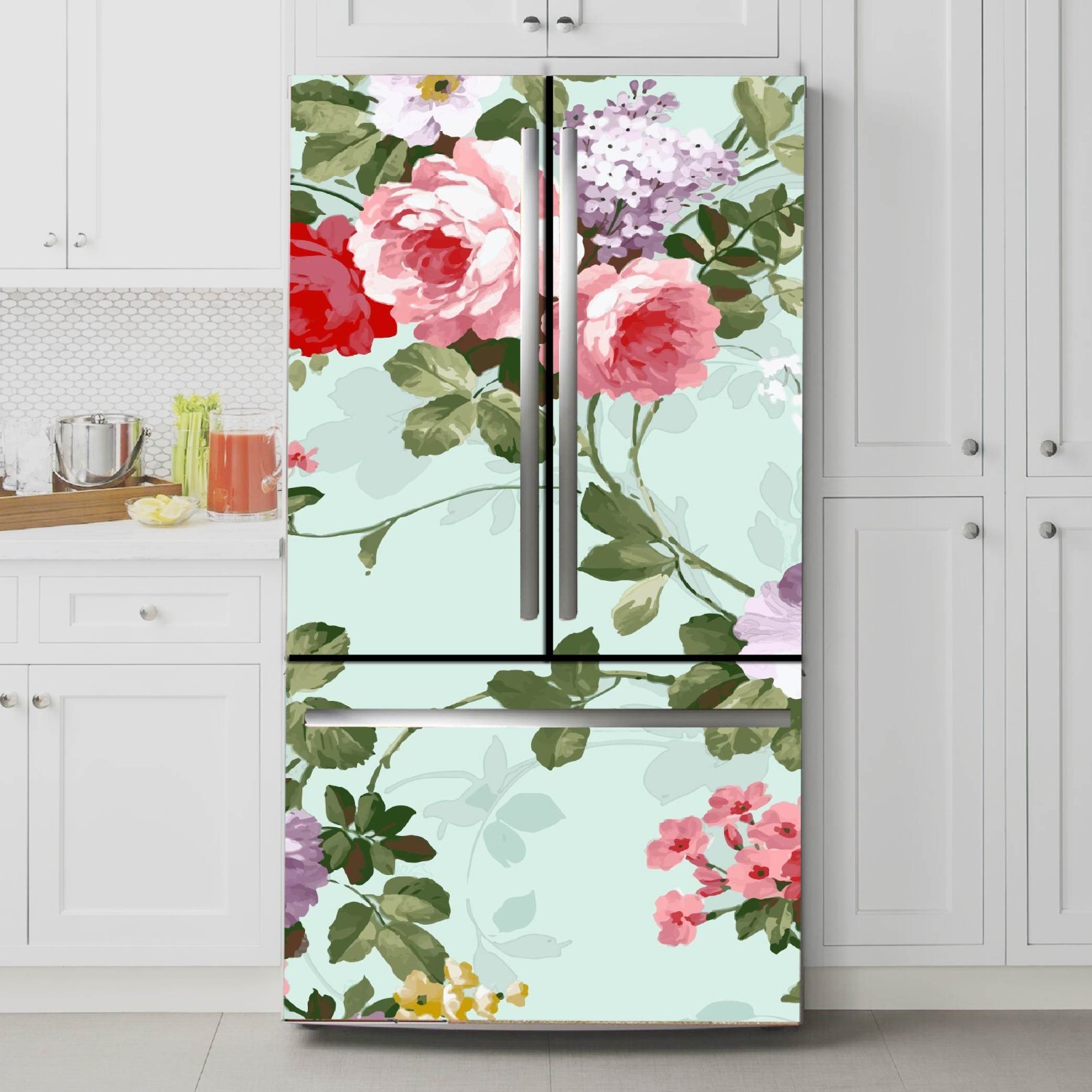 Vintage Retro Style Fridge Wrap