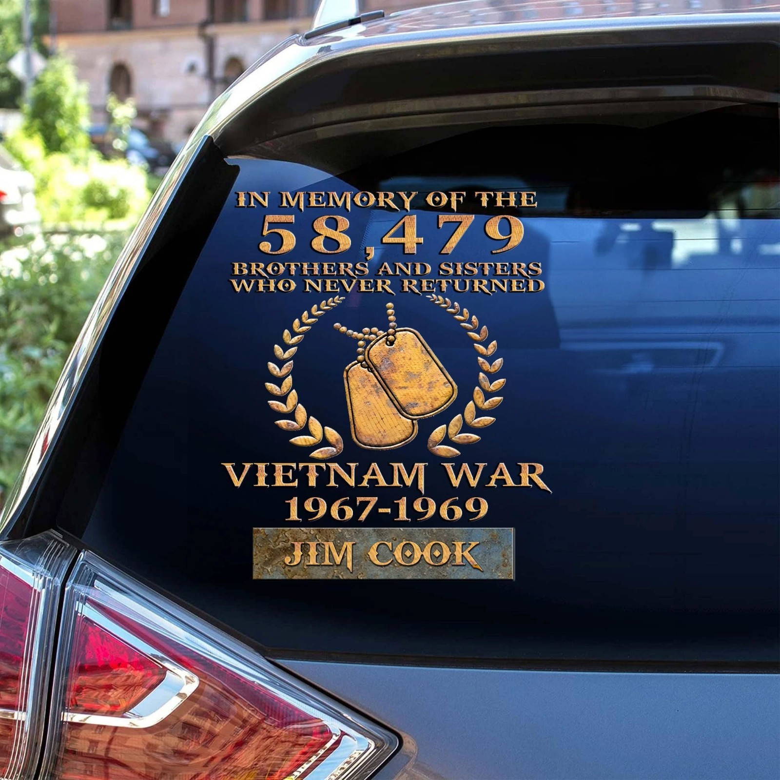 Personalized Vietnam Veteran Car Sticker Proud Military Window Decal Vinyl Decor