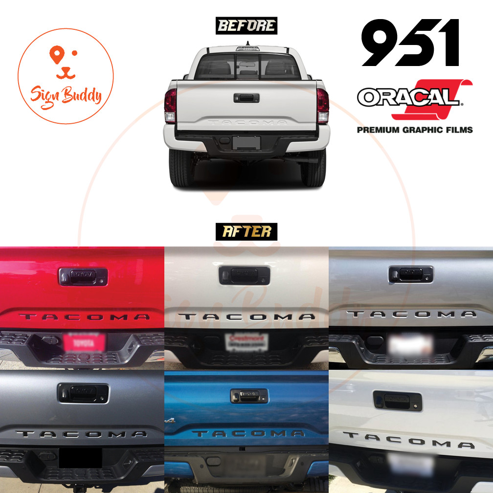 [Matte Black] Tailgate Letters Sticker Vinyl Decals for TACOMA 2014 – 2023