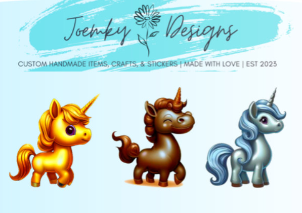 Rare Gold, Silver, Bronze Unicorns | Mythical Creature Sticker Sheet |