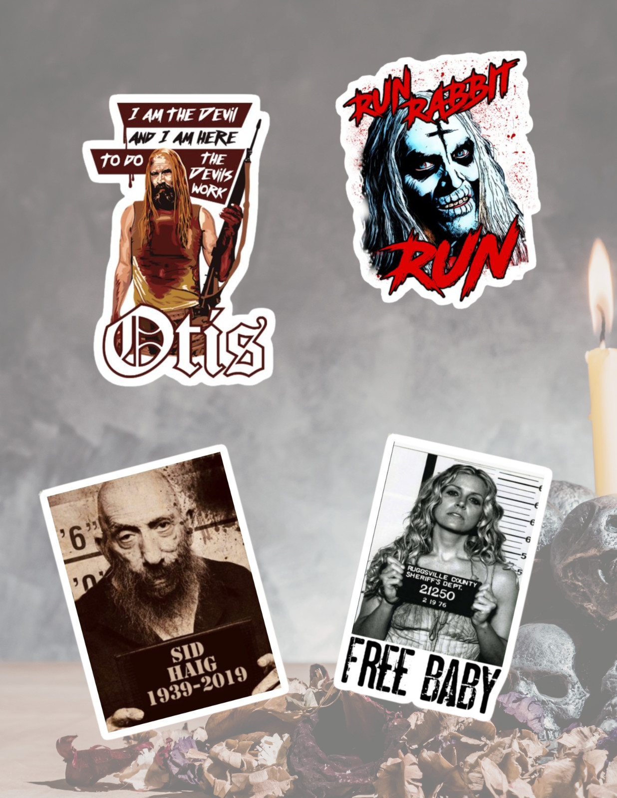 The Devils Rejects Horror Movie 4pc Sticker Pack