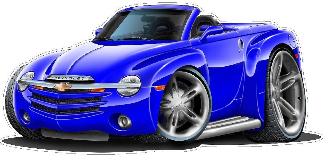 2004 Chevy SSR Hardtop or Convertible Wall Decal Game Room Graphics Garage Cling