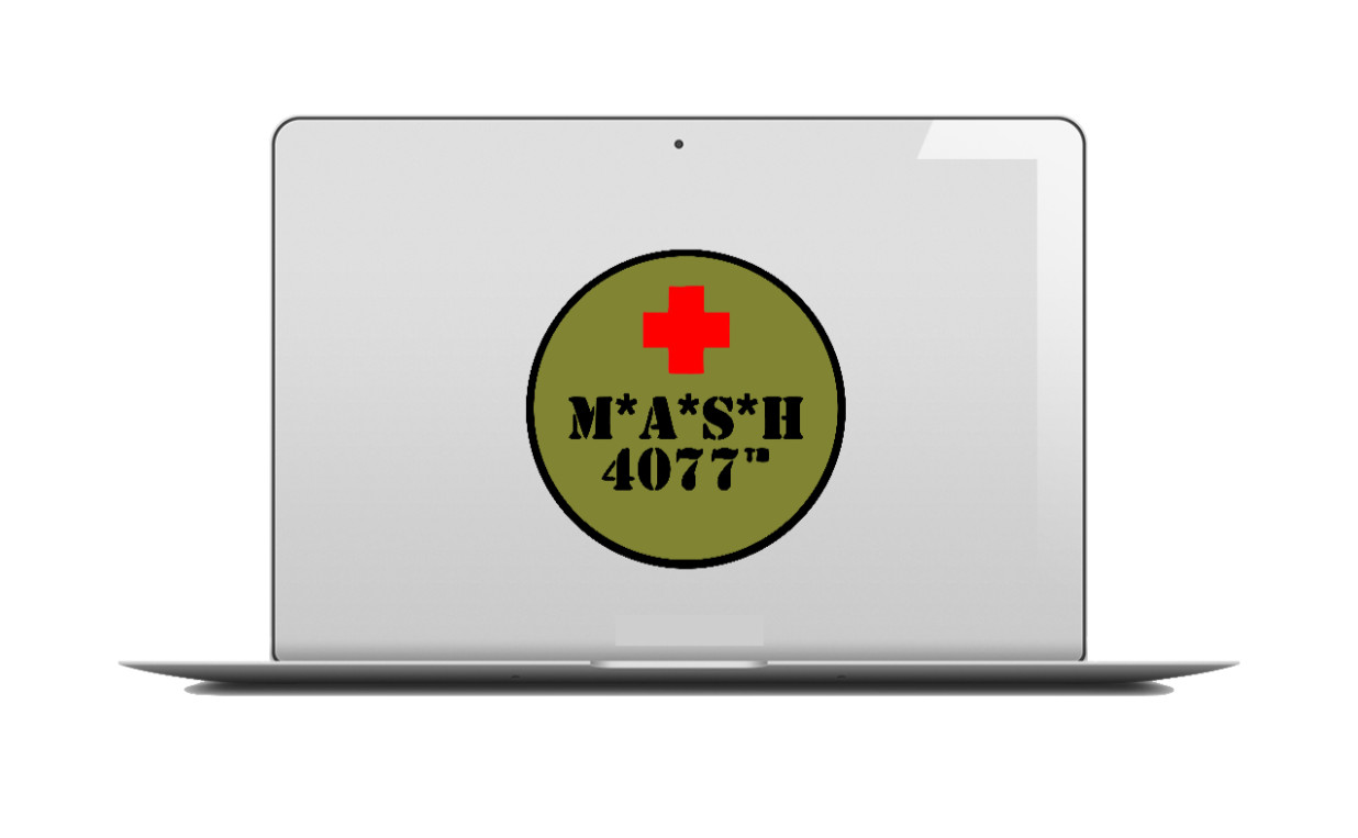 MASH 4077th (Classic TV) 4" Vinyl Decal Car Truck Cooler Laptop Bar Grill Smoker