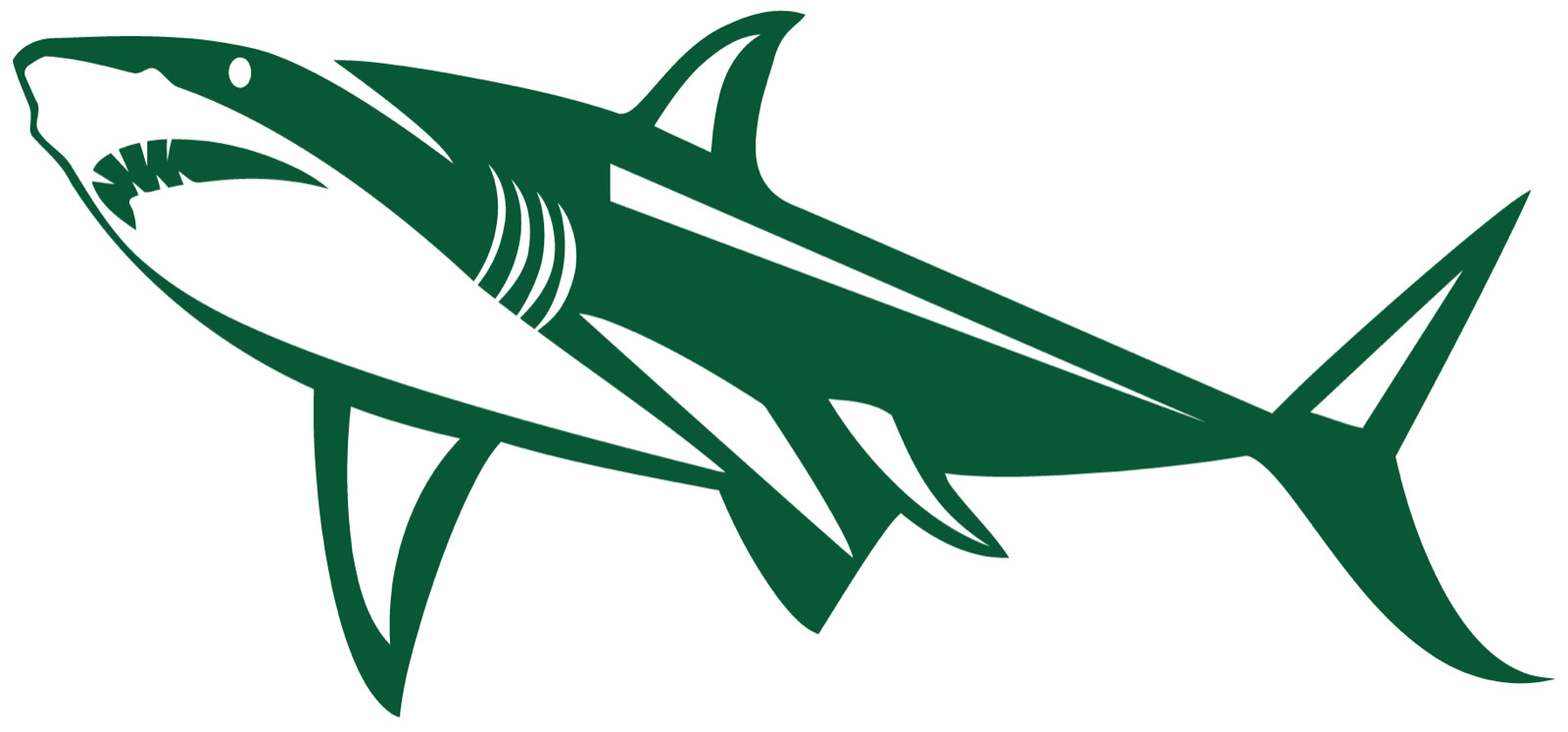 White Shark Decal Multicolor Made In USA