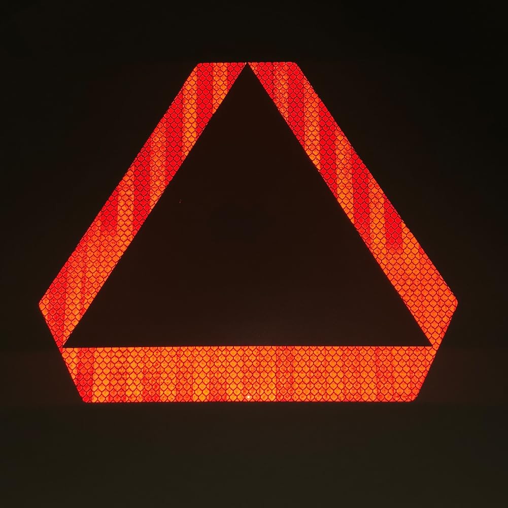 5Pcs Slow Moving Vehicle Sign Stickers, 5 Inch x 6 Inch Reflective Safety Tri…