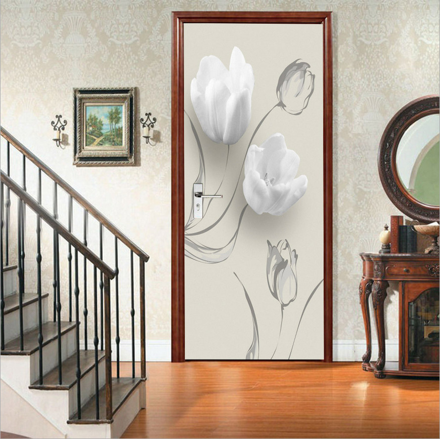 3D Wall Art Dolphin Skull Ocean Door Sticker PVC Decal Self-adhesive Wrap Mural