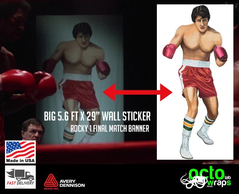 fit rocky balboa boxe wall decal stiker costume movie action figures funko pop