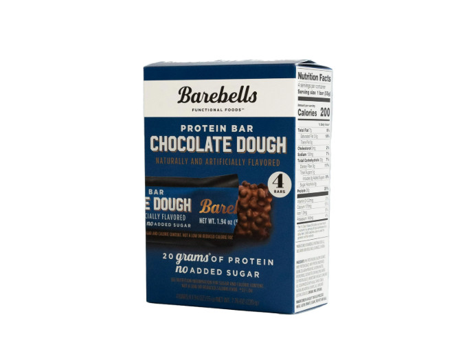 Barebells Protein Bars with 20g High Protein,1.9oz Bars,Chocolate Dough-4Counts.