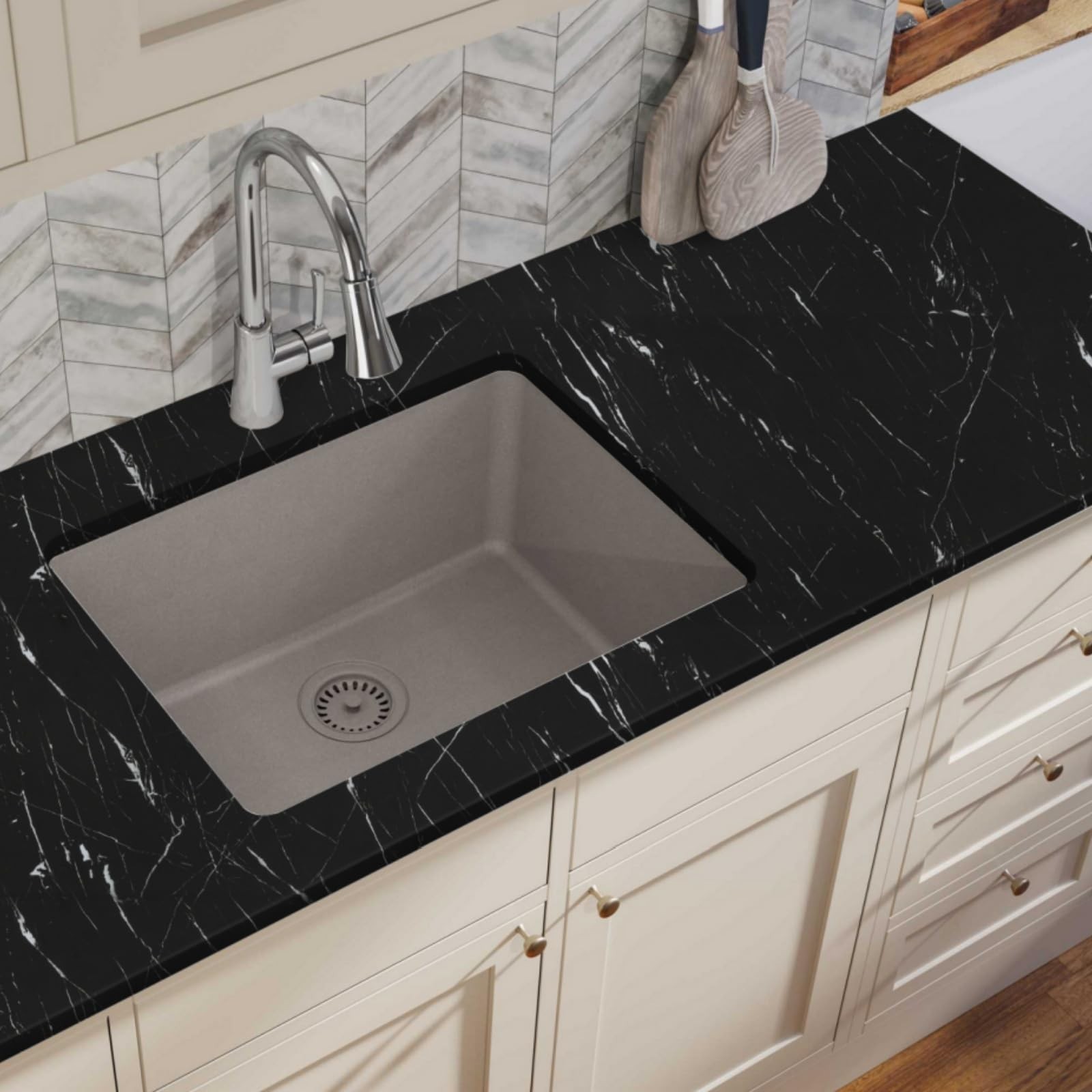Abyssaly Black Marble Contact Paper Glossy Granite Matte Peel and Stick Wallp…