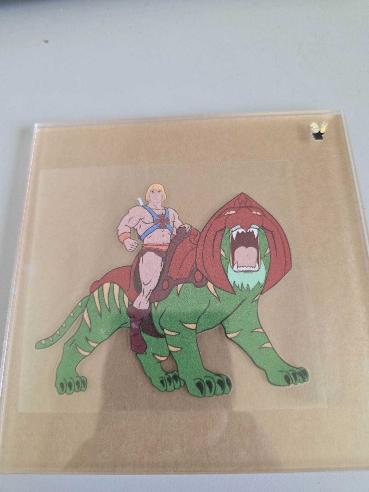 He Man Cringer Retro Cartoon Vintage UV DTF Raised Decal Sticker Waterproof 3in