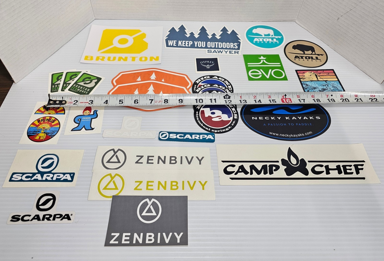 Outdoor Hiking & Camping Sticker & Decal Lot Primus Sawyer Zenbivy Lot Of 28