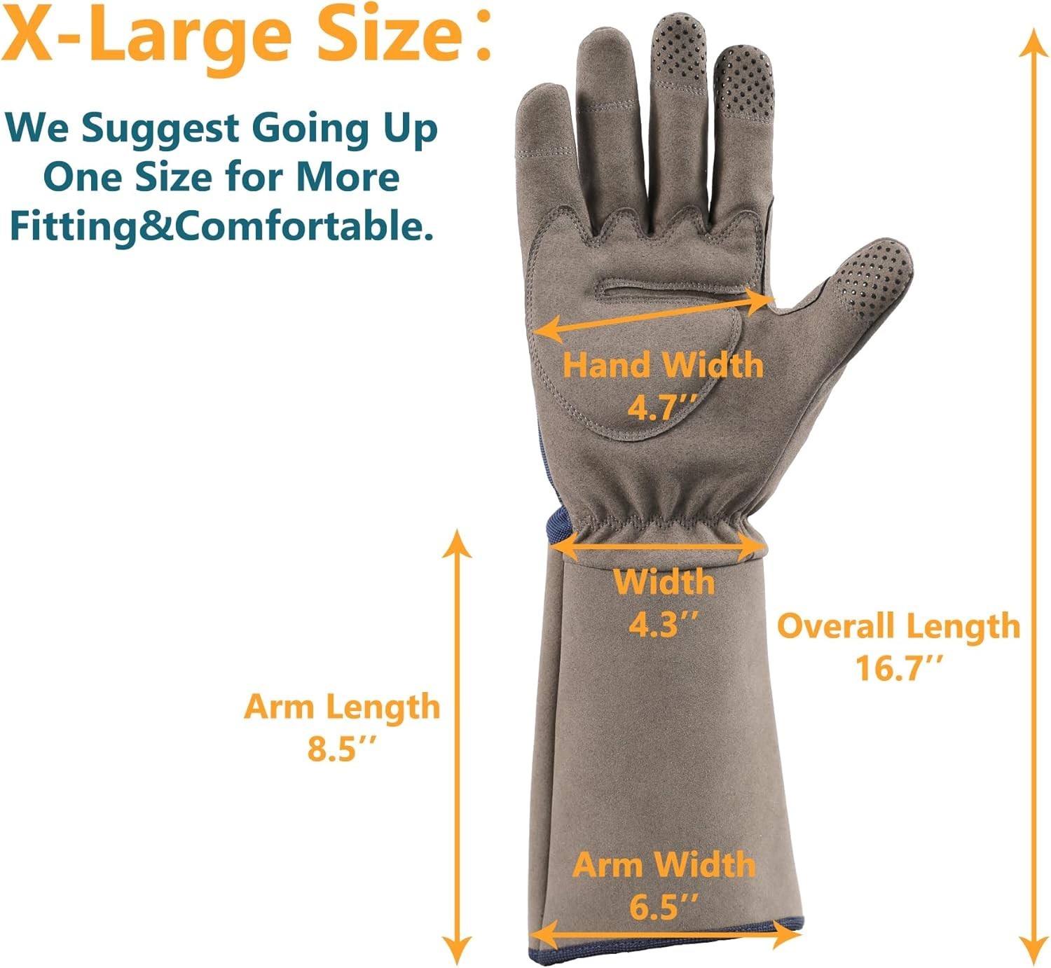 Thorn Proof Rose Pruning Garden Gloves for Men, Long Sleeve Padded Yard Work fo
