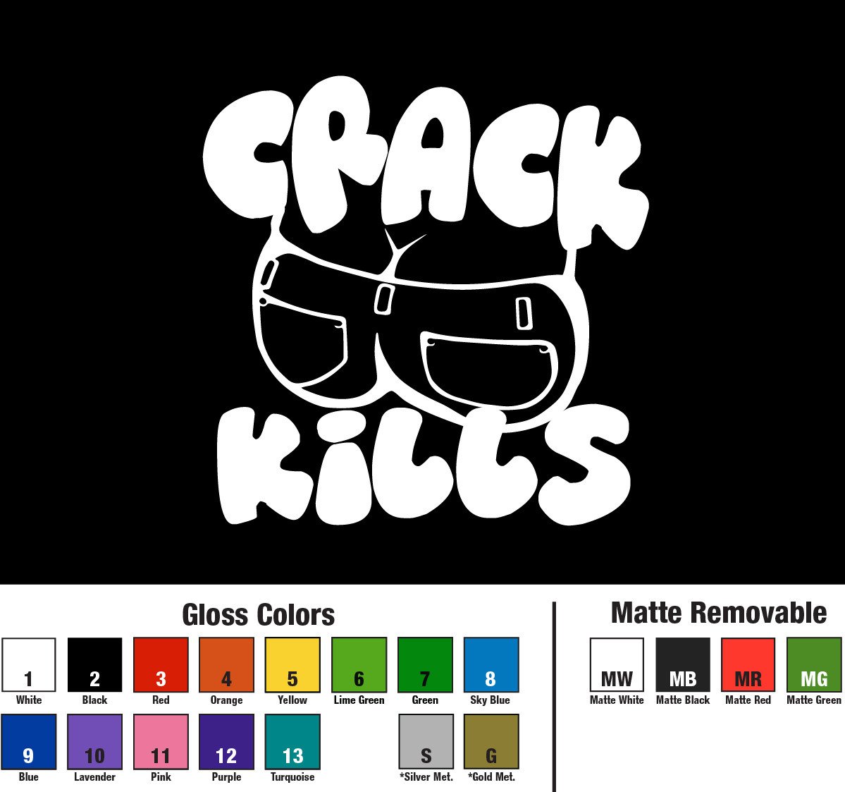 4.25 inch Crack Kills Butt Decal Window Sticker Car Plumbers Buttcrack Men Women
