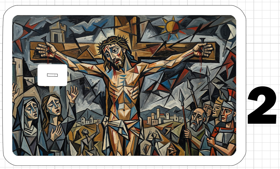 Jesus Christ Cross Painting Credit Gift Debit ATM Card Skin Sticker God Love USA