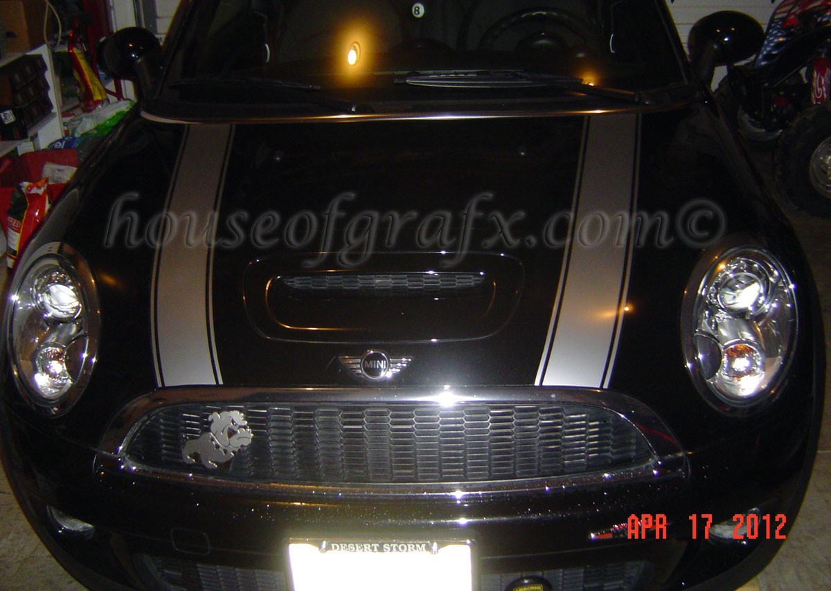 Dual 6" Hood stripe stripes decals fit Mini Cooper S Clubman Paceman Country