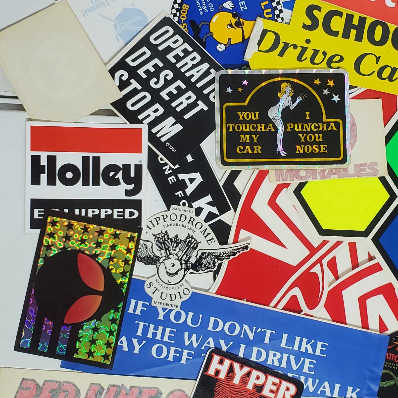 HUGE Sticker Lot Of 75 Assorted Fast Food Novelty Humorous Racing Vans & More