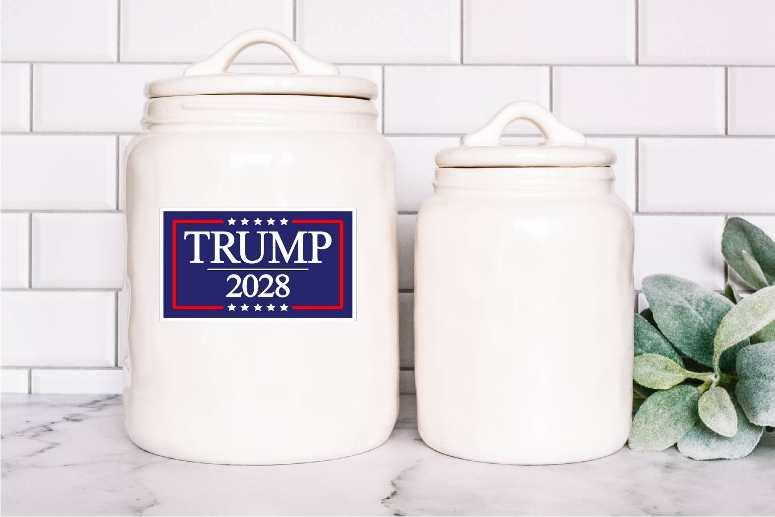 Trump 2028 Decal Sticker Political MAGA Jr Third Term President DJT Vote Fight
