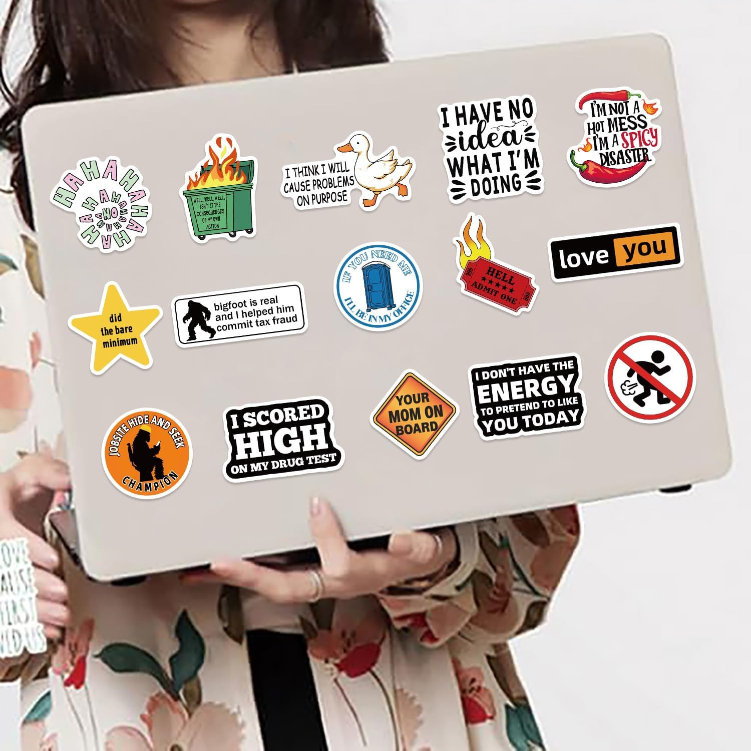 100Pcs Funny Prank Meme Stickers Bulk, Snarky Meme Sticker for Kids Teens Adults