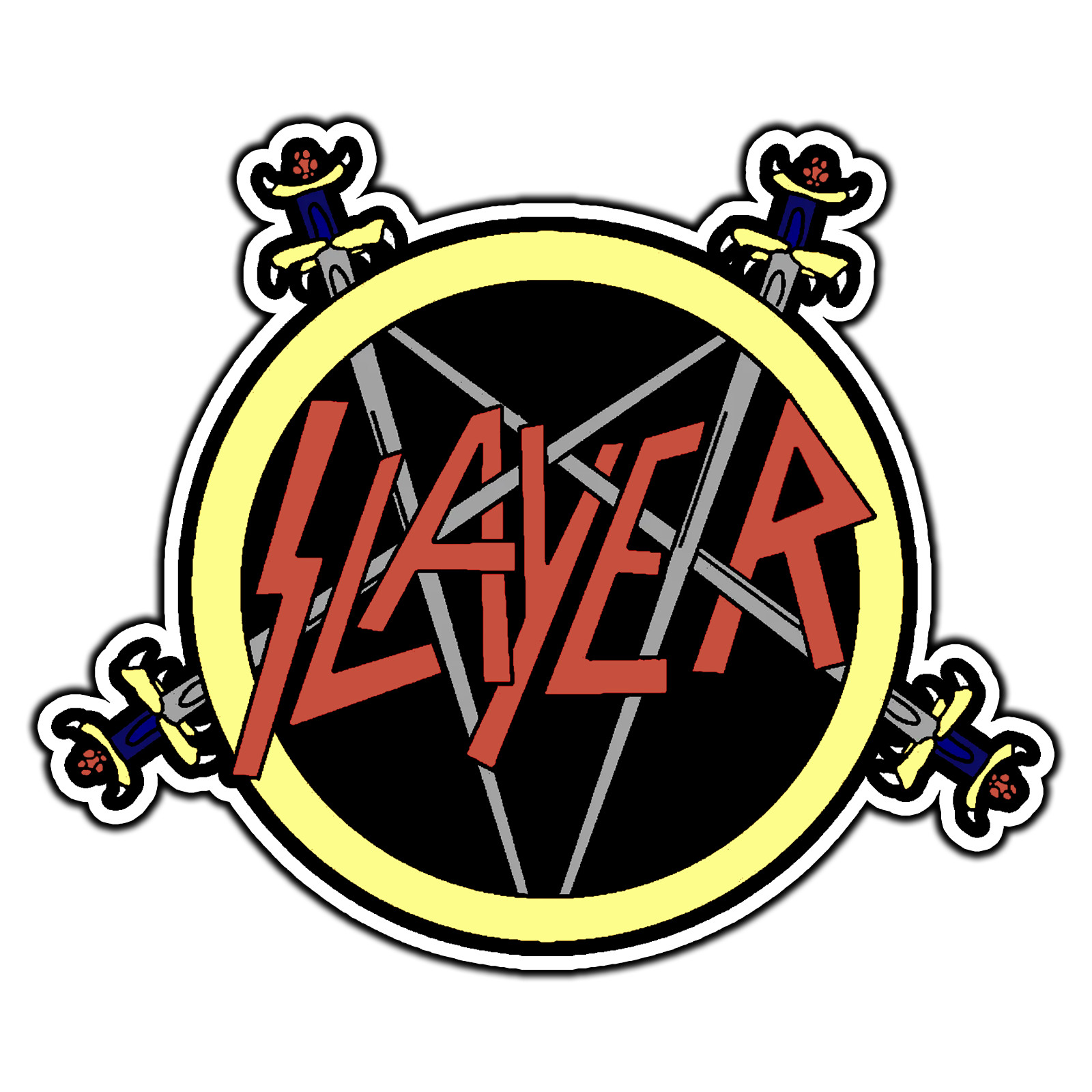 Slayer Logo #2 Sticker Waterproof Vinyl Decal Die-Cut Laptop Car